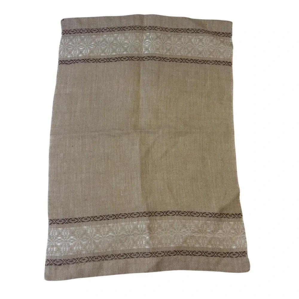 Vintage Helen‎ Lighthall Hand Woven Linen Napkins Set of 6 Beige Brown 18x13